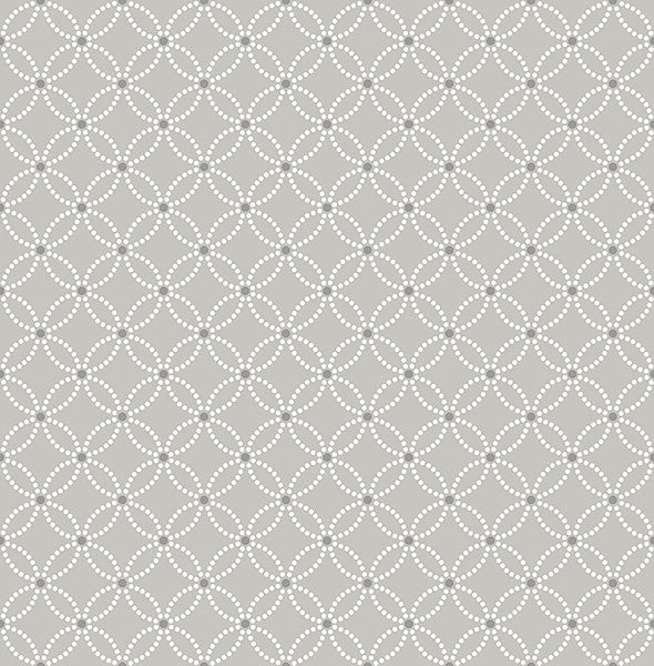 media image for Kinetic Grey Geometric Floral Wallpaper from the Symetrie Collection by Brewster Home Fashions 273