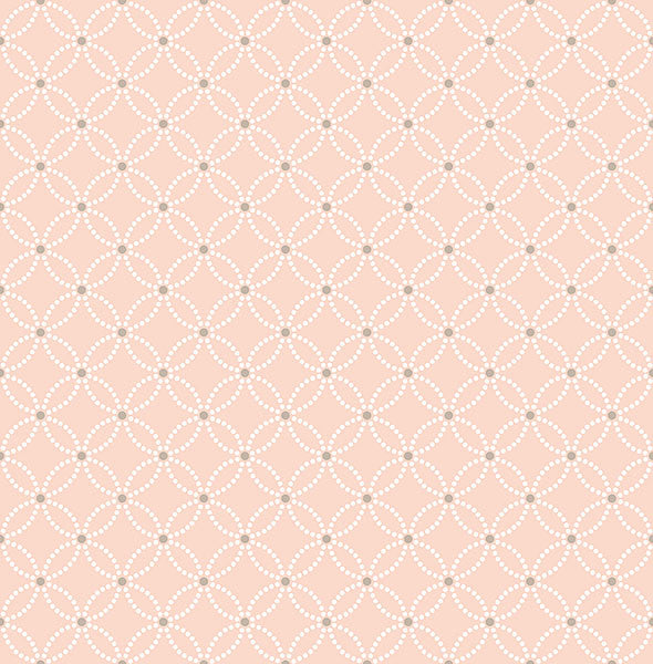 media image for Kinetic Salmon Geometric Floral Wallpaper from the Symetrie Collection by Brewster Home Fashions 296