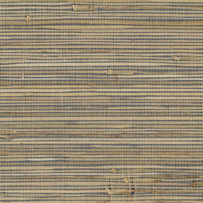 media image for Knotted Grass Wallpaper in Browns and Deep Blue from the Grasscloth II Collection by York Wallcoverings 274