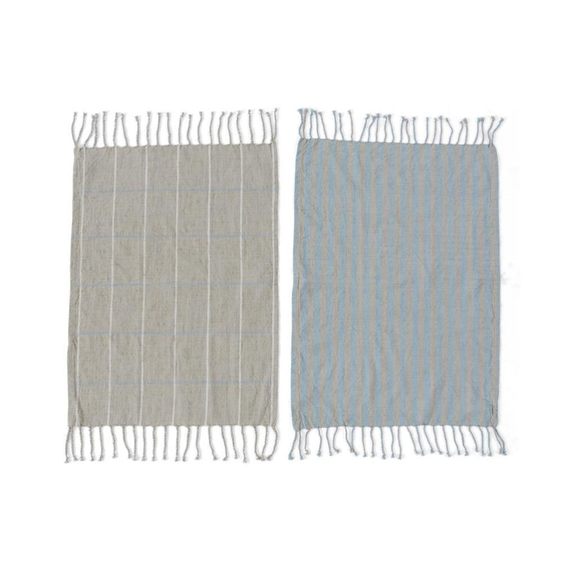 media image for gobi tea towel 2 pcs pack tourmaline grey 1 241