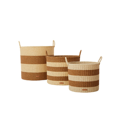 product image for gomi cylinder storage baskets 3 pcs set caramel by oyoy 2 16