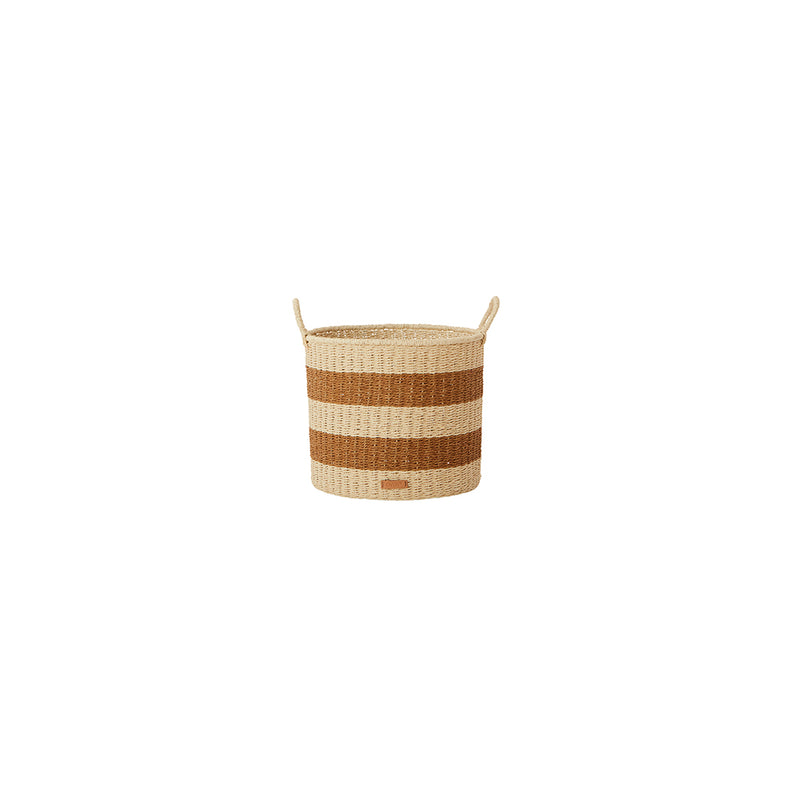 media image for gomi cylinder storage baskets 3 pcs set caramel by oyoy 5 247