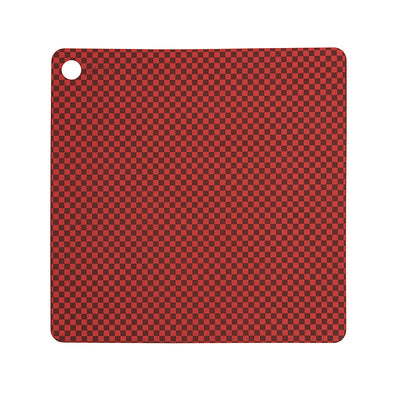 product image of placemat checker pack of 2 red 1 54