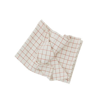 product image for grid tablecloth small offwhite red 1 56