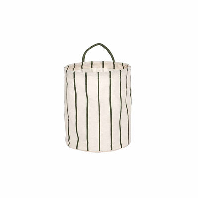 product image for Raita Laundry/Storage Basket in Green / Offwhite 1 9