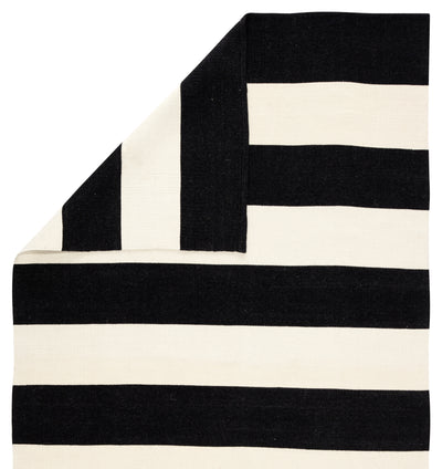 product image for Remora Indoor/ Outdoor Stripe Black & Ivory Area Rug 68
