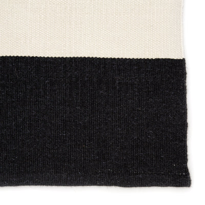 product image for Remora Indoor/ Outdoor Stripe Black & Ivory Area Rug 0