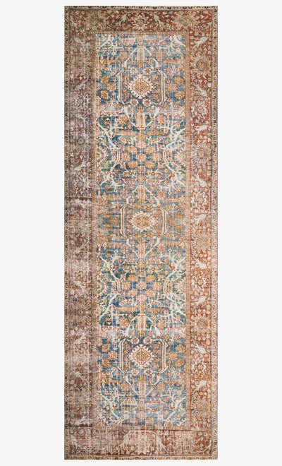 product image for Layla Rug in Ocean & Rust by Loloi II 12