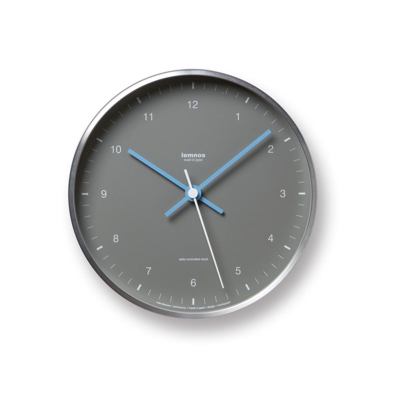 media image for mizuiro wall clock in grey design by lemnos 1 242