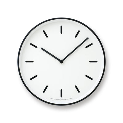 product image of mono wall clock in white w lines design by lemnos 1 557