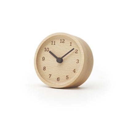 product image of muku table clock in beech design by lemnos 1 585
