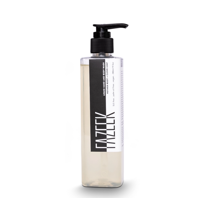 media image for liquid hand body wash in vetiver root clove leaf design by fazeek 1 298