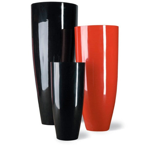 media image for Lisbon Planters in Glossy Black or Chinese Red design by Capital Garden Products 245
