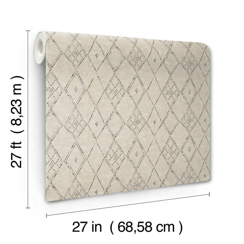media image for Souk Diamonds Wallpaper in Taupe 248