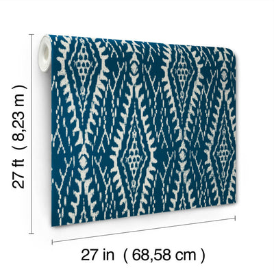 product image for Rousseau Paperweave Wallpaper in Indigo 6