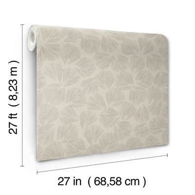 product image for Elora Leaf Wallpaper in Taupe 30