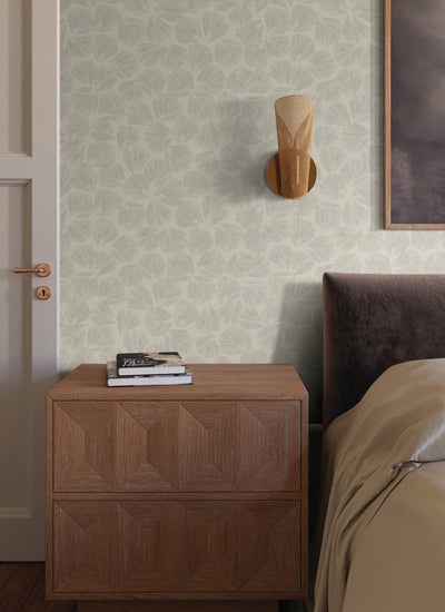 product image for Elora Leaf Wallpaper in Taupe 2
