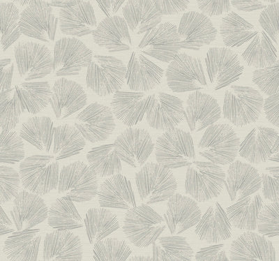 product image of Elora Leaf Wallpaper in Grey 543