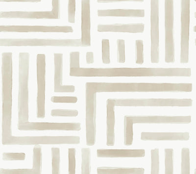 product image of Painterly Labyrinth Wallpaper in Light Neutral 544