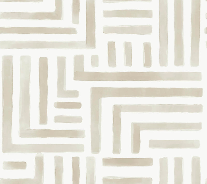 media image for Painterly Labyrinth Wallpaper in Light Neutral 283