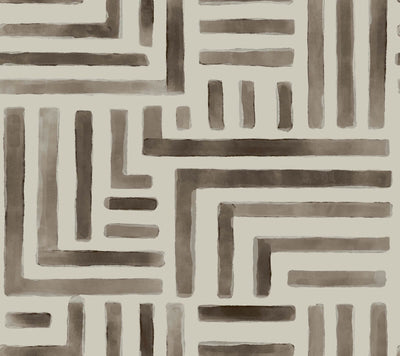 product image for Painterly Labyrinth Wallpaper in Warm Neutral 88