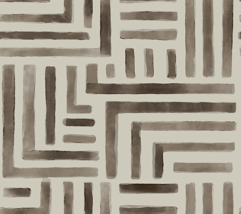 media image for Painterly Labyrinth Wallpaper in Warm Neutral 29
