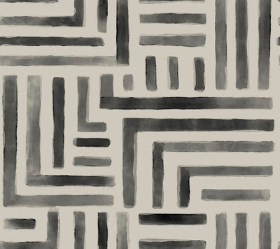 product image for Painterly Labyrinth Wallpaper in Charcoal 71