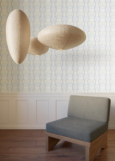 product image for La Broderie Wallpaper in Sky Blue 66