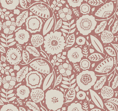 product image of Camille Blossom Wallpaper in Vintage Rose 540
