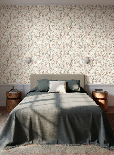 product image for Avril Chinoiserie Wallpaper in Coral 21