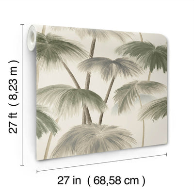 product image for Plein Air Palms Wallpaper in Vintage 13