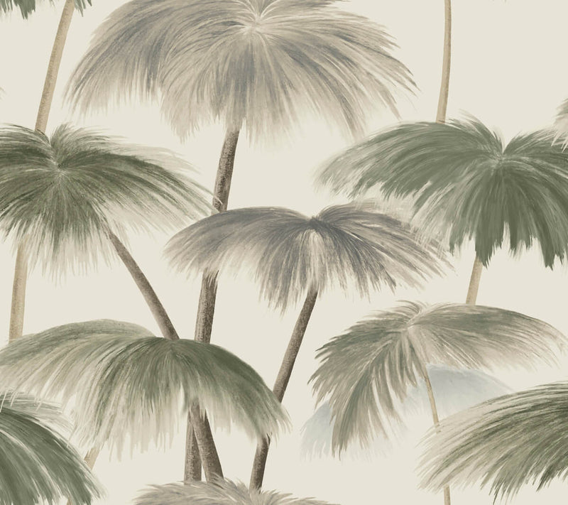 media image for Plein Air Palms Wallpaper in Vintage 230