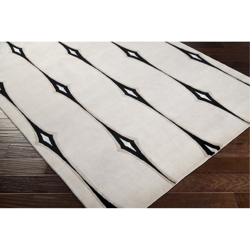 media image for Luminous LMN-3002 Hand Knotted Rug in Beige & Black by Surya 239