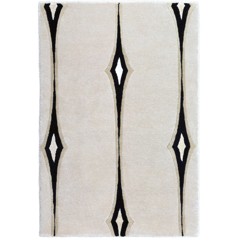 media image for Luminous LMN-3002 Hand Knotted Rug in Beige & Black by Surya 235