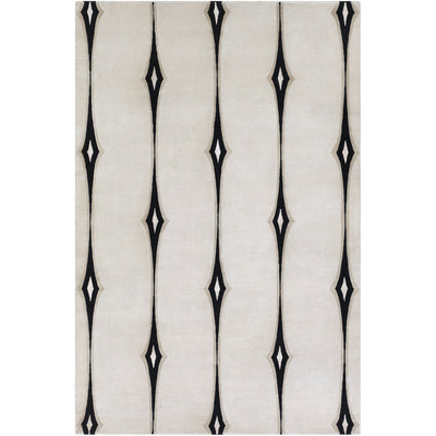 product image for Luminous Collection Wool Area Rug in Jet Black and Khaki design by Candice Olson 20