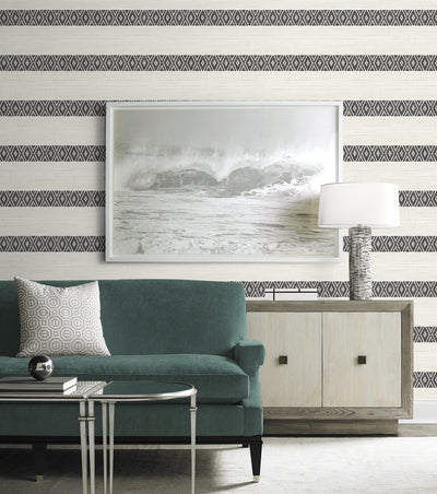 product image for Alani Geo Stripe Wallpaper in Charcoal 38
