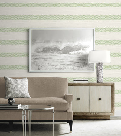 product image for Alani Geo Stripe Wallpaper in Aloe 94
