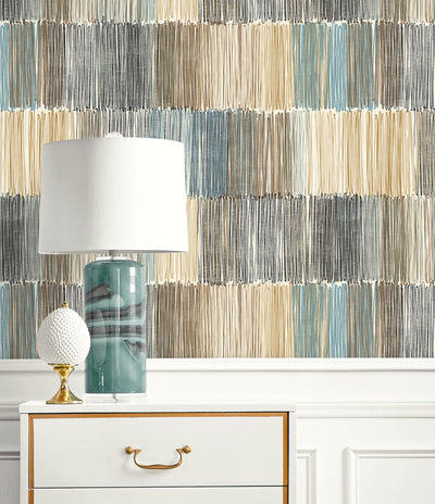 product image for Arielle Abstract Stripe Wallpaper in Cabana 76