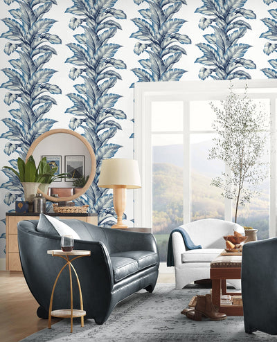 product image for Banana Springs Wallpaper in Coastal Blue 10