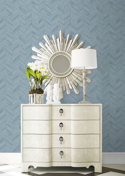 product image for Keone Bay Chevron Wallpaper in Bay Blue 31