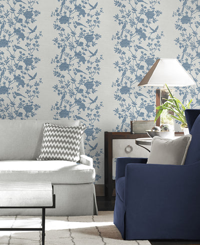 product image for Aloha Bird Trail Wallpaper in Denim Blue 21