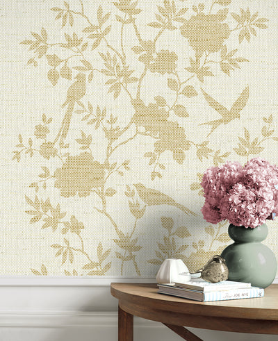 product image for Aloha Bird Trail Wallpaper in Golden 42