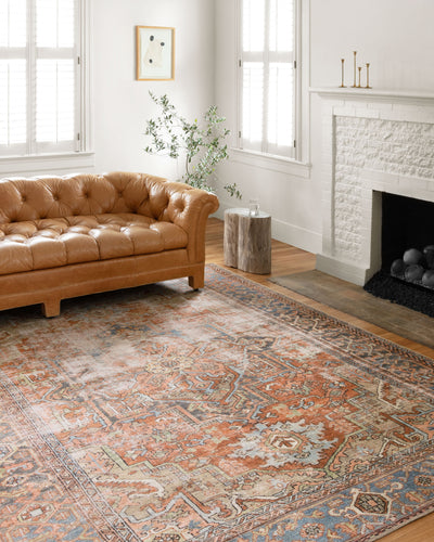 product image for Loren Rug in Terracotta & Sky by Loloi II 16