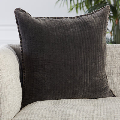 product image for Beaufort Pillow in Dark Gray by Jaipur Living 41