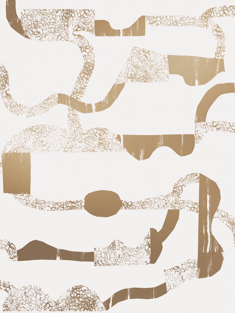 media image for La Strada Wallpaper in Gold and Cream by Thatcher Studio 295