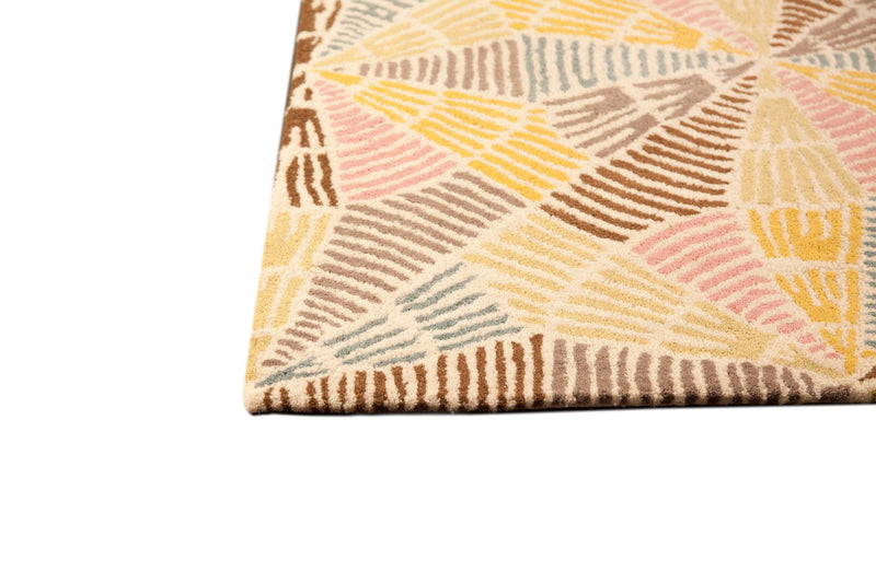 media image for Labyrinth Collection Hand Tufted Wool Area Rug in Multi design by Mat the Basics 261