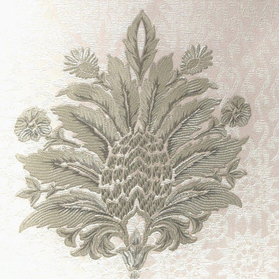 product image for Lani Textured Floral Geometric Wallpaper in Cream and Pearl by BD Wall 3