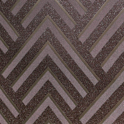 product image for Layla Chevron Textured Wallpaper in Metallic and Plum by BD Wall 94