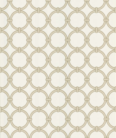 product image of Lazo Round Chain Link Wallpaper in Beige by Brewster Home Fashions 515