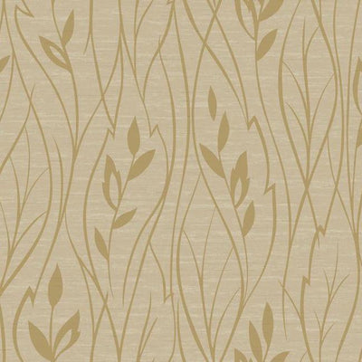 product image for Leaf Silhouette Wallpaper in Tan and Gold by York Wallcoverings 88